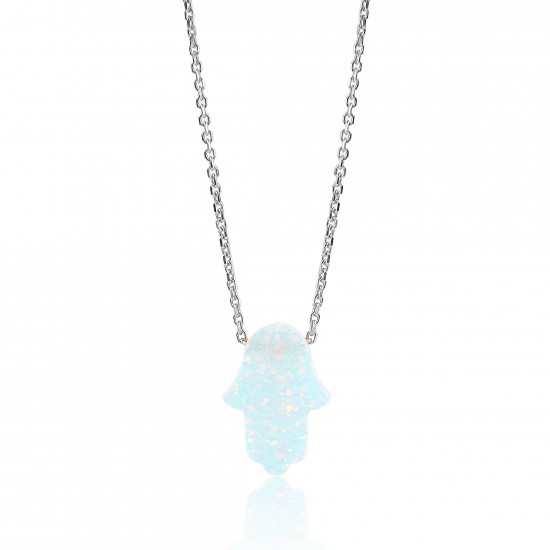 CZ0826NWH ΚΟΛΙΕ ΧΕΡΙ OPAL SILVER 925