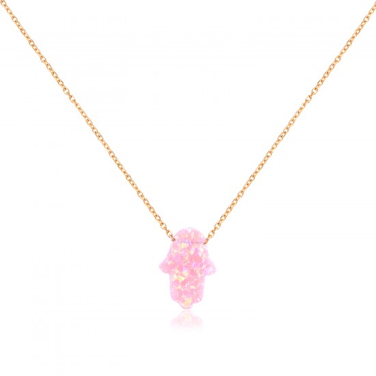 CZ0826NPINK ΚΟΛΙΕ ΧΕΡΙ OPAL GOLD PL 925