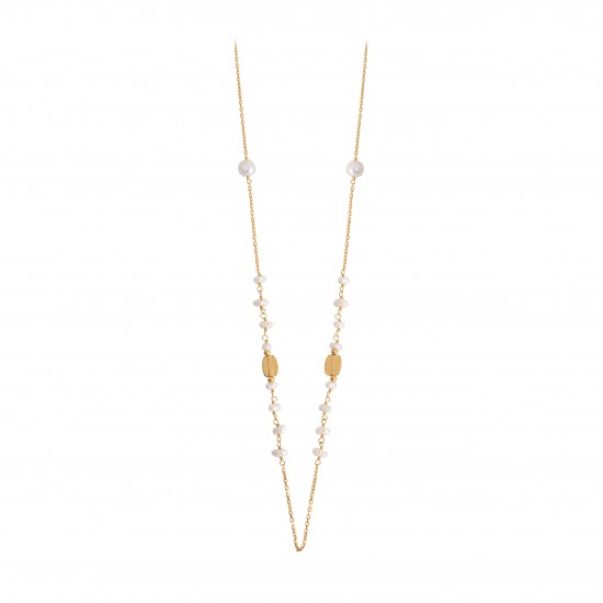 CZ9993N ΚΟΛΙΕ PEARL GOLD PL 925