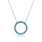 CZ0919N TURQUOISE CIRCLE OF LIFE NECKLACE SILVER 925
