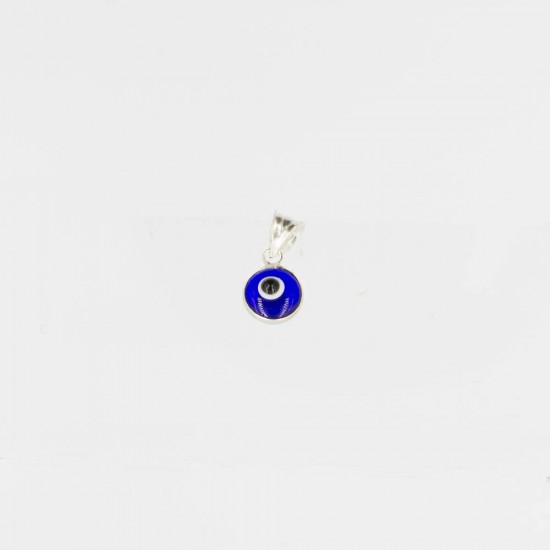 PENDANT 6mm NAVY BLUE SILVER 925