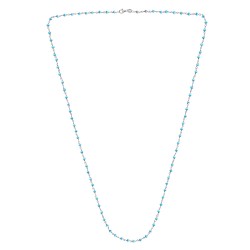 ROS0175N TURQUOISE 1mt NECKLACE SILVER 925