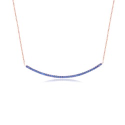 CZ0503N BLUE LINE NECKLACE ROSE PL 925